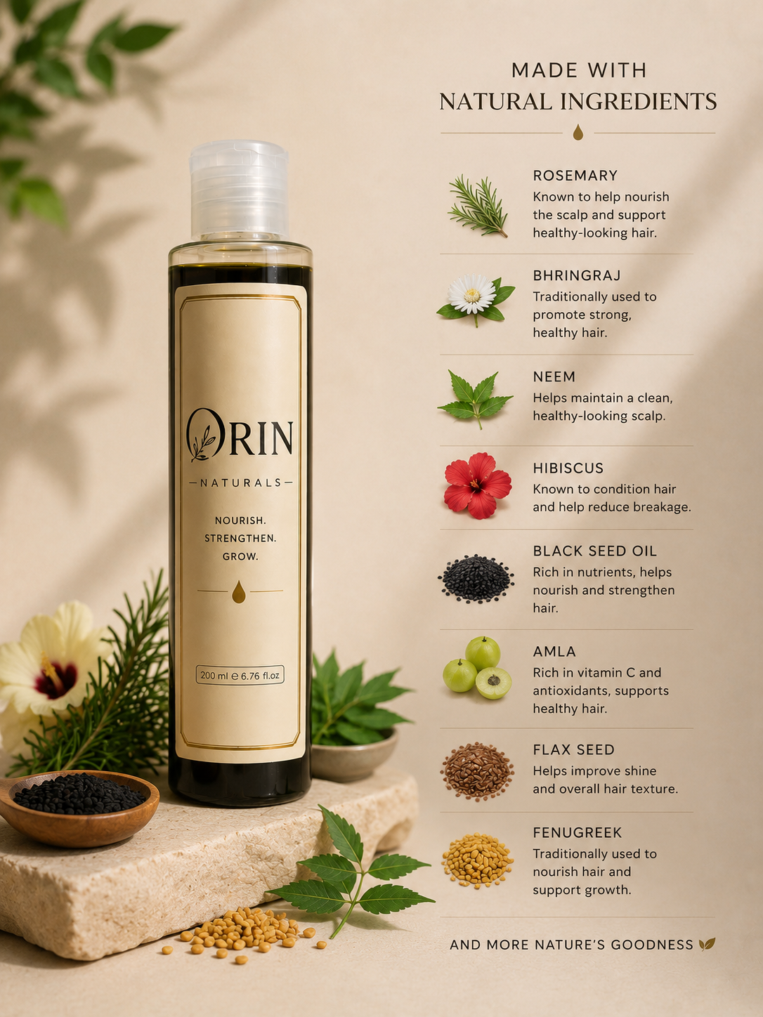 ORIN Naturals Herbal Hair Oil